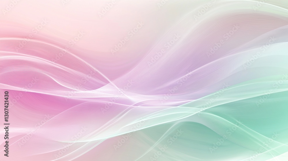 Poster abstract background with flowing lines and soft gradient colors