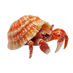 Colorful hermit crab with vibrant shell details