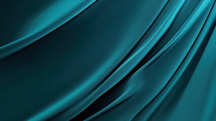Elegant teal satin fabric background.