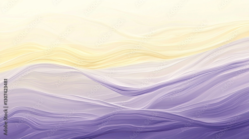 Poster abstract waves of light and color create a peaceful flowing image