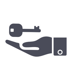 Access Key Icon with Hand Symbol – Unlock Digital Security