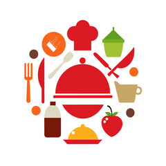 food icons set Isolated on transparent background.
