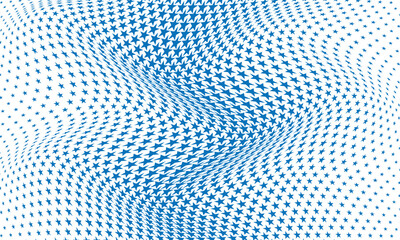 abstract trendy blue halftone star wave pattern perfect for background.
