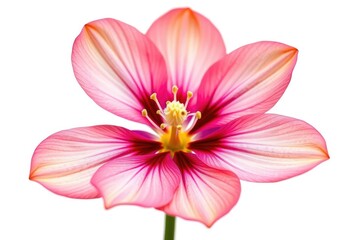 Fototapeta premium A single vibrant bloom, petals unfurled, isolated against pure white, vibrant colors, white background