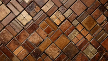 rustic brown tile texture background © Liam