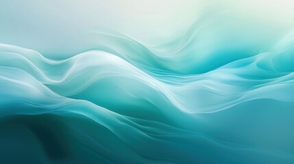 Abstract blue and teal waves create a flowing background image