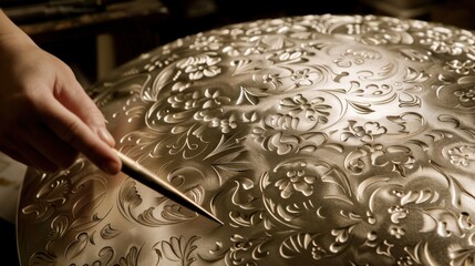 Intricate Engraving Patterns on Traditional Watch Case Back