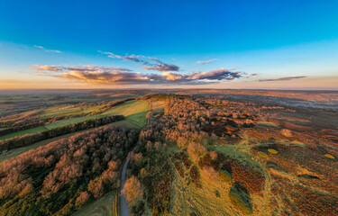 Golden Hour, Sunset Over Stanton Moor, Derbyshire, Peak District, National Park, UK, Landscape Photography