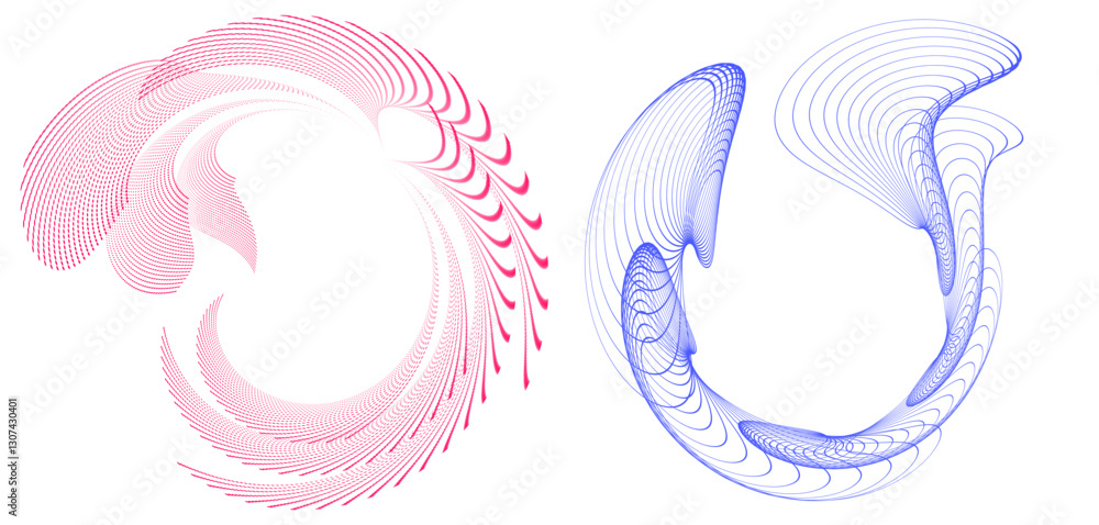 Poster abstract gradient swirls in digital art style — dynamic shapes for design, cosmetics, technology, sp