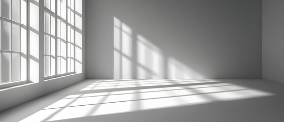 Obraz premium Sunlight in empty room, interior design