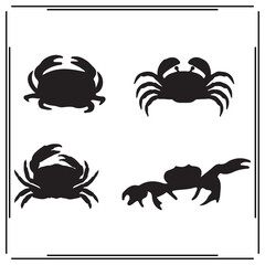 											
Crab silhouette, Crab illustration , Crab clipart, Crab vector , Crab icon , black Crab, Crab illustration on white background, Crab vector illustration , 
