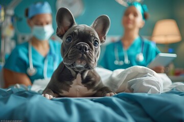 Medical Doctor ER Team Uses Medical Technology to Diagnose and Examine Patient Data on Digital Tablet