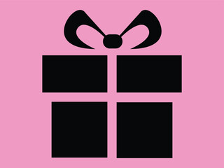 greeting card with pink bow and ribbon