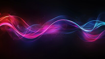 Fototapeta premium Colorful Abstract Wavy Light Forms Creating Elegant Aesthetic Designs