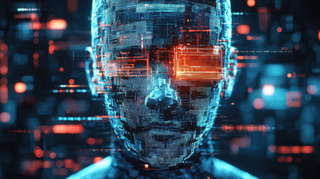 Deepfake news anchor demonstrates the rise of AI-generated misinformation in a futuristic newsroom