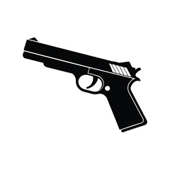 gun and bullets vector illustration
