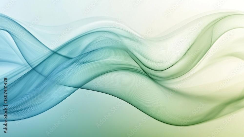 Poster abstract wave forms creating colorful gradient backgrounds