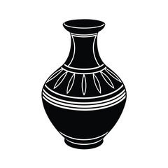vase on white vector illustration