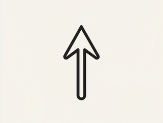 Minimal Line Drawing of an Upward Arrow