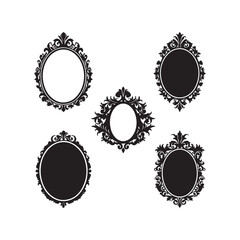 vintage ornamental frame vector set of baroque victorian and decorative border design elements illustrations