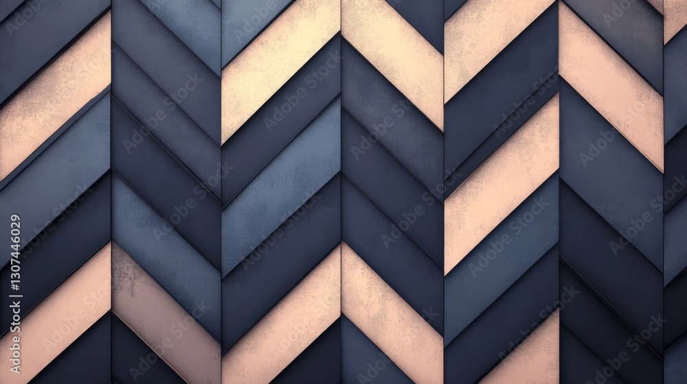 Poster the graphic abstract pattern shows chevron and striped color blocks