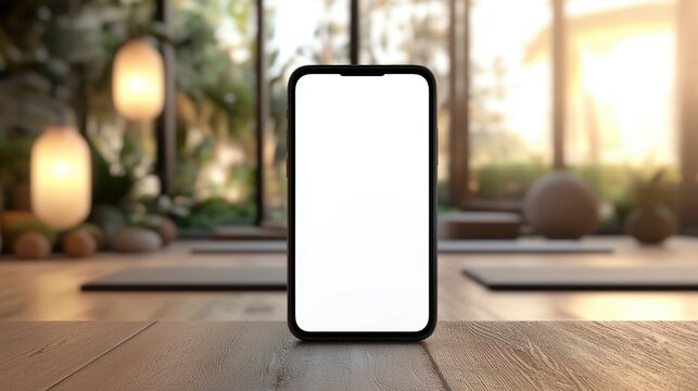 User-friendly design for a yoga class booking app on a smartphone.