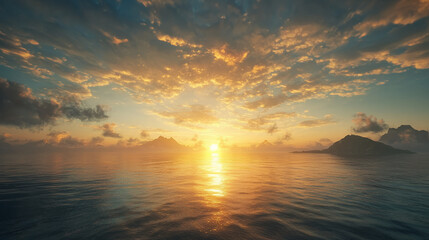 Obraz premium sunset over the sea