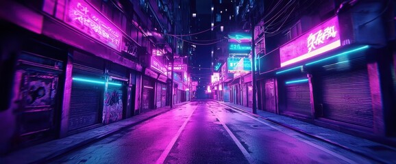Reflections in Water Enhance the Cyberpunk Aesthetic