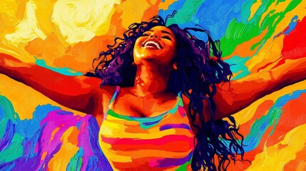 Promoting body positivity through joyful expression.