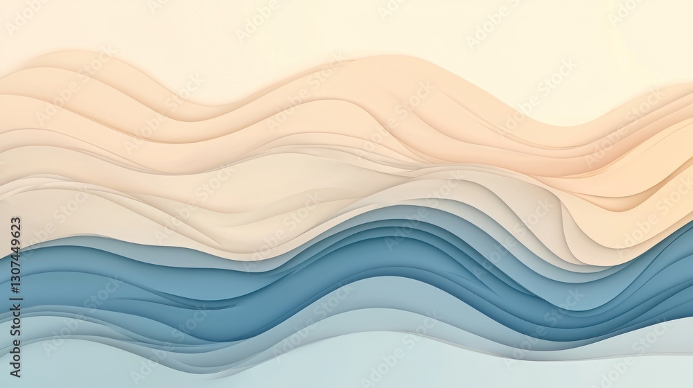 Poster abstract paper cut design of undulating layered waves with gradients
