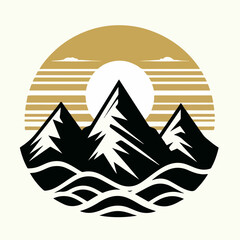 mountain landscape vector illustration