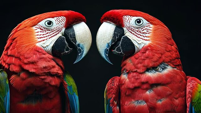 Close-up of a parrot. Selective focus