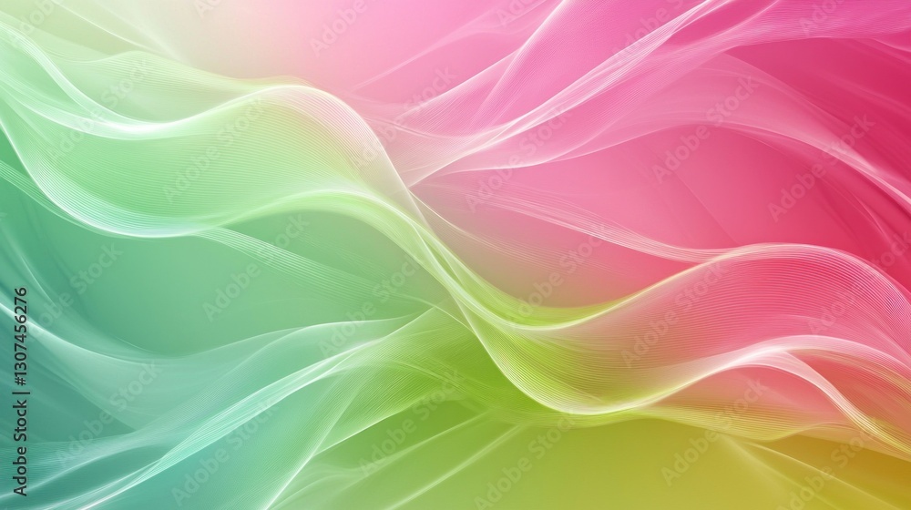 Poster abstract image of flowing colorful lines and gradient backgrounds