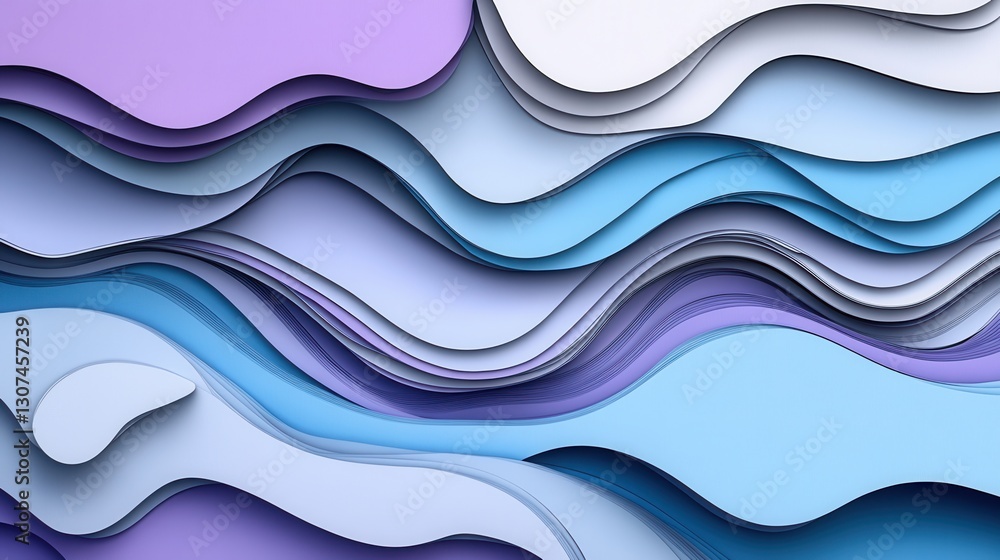 Poster futuristic paper art background with layered cut outs and digital elements expressing cyber politics