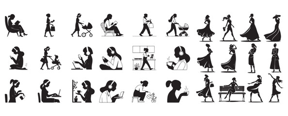 Beautiful woman face and hair Fashion icon
 woman with hair 