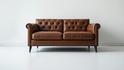 Leather Sofa in Modern Room