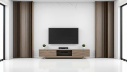 Modern Living Room with TV Stand (1)