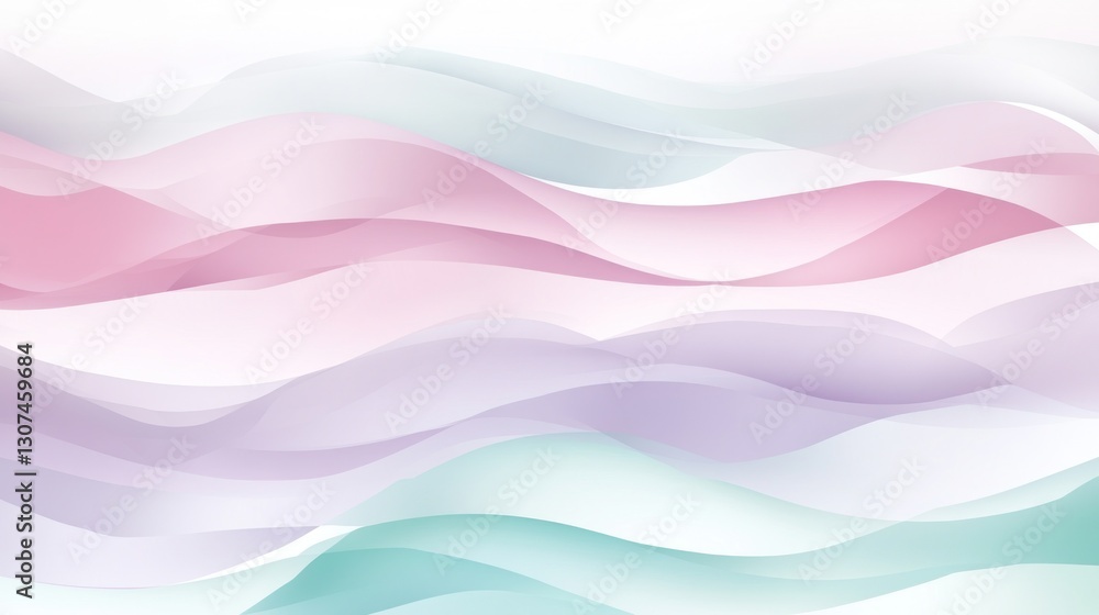 Poster abstract flowing colors creating a beautiful soft wavy gradient