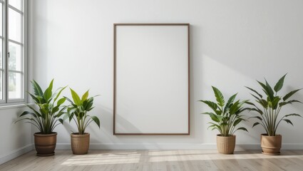 Empty Frame, Plants, Room, Sunlight