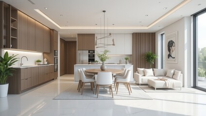 Modern Kitchen/Living Area Design