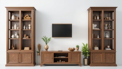 Modern Living Room Display, Wooden Furniture