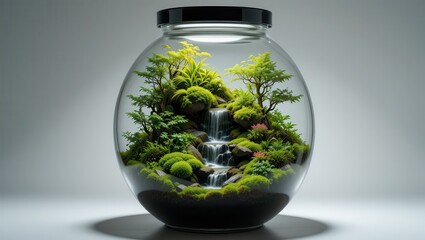 Tiny Landscape in Glass Globe