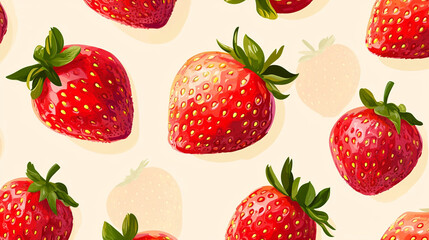 seamless pattern with strawberries