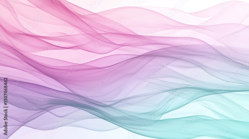 Poster abstract watercolor gradient wave pattern with soft flowing layers