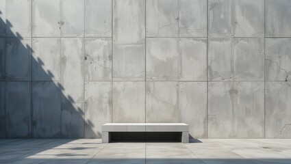 Modern Concrete Bench Outdoor Space
