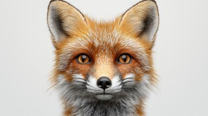 Close-up Fox Portrait, Studio Shot