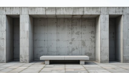 Concrete Bench, Modern Architecture