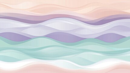 An abstract illustration of layered waves in various colors