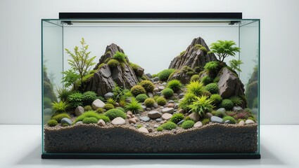 Miniature Mountain Landscape Aquarium