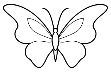 "Delicate Line Drawing of a Butterfly for Nature and Art Designs"

